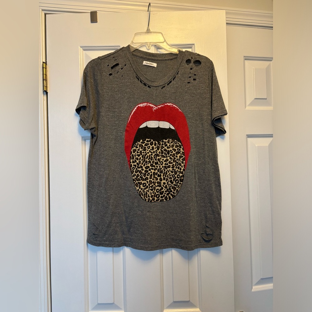 Lauren Moshi Lip Short Sleeved T Shirt